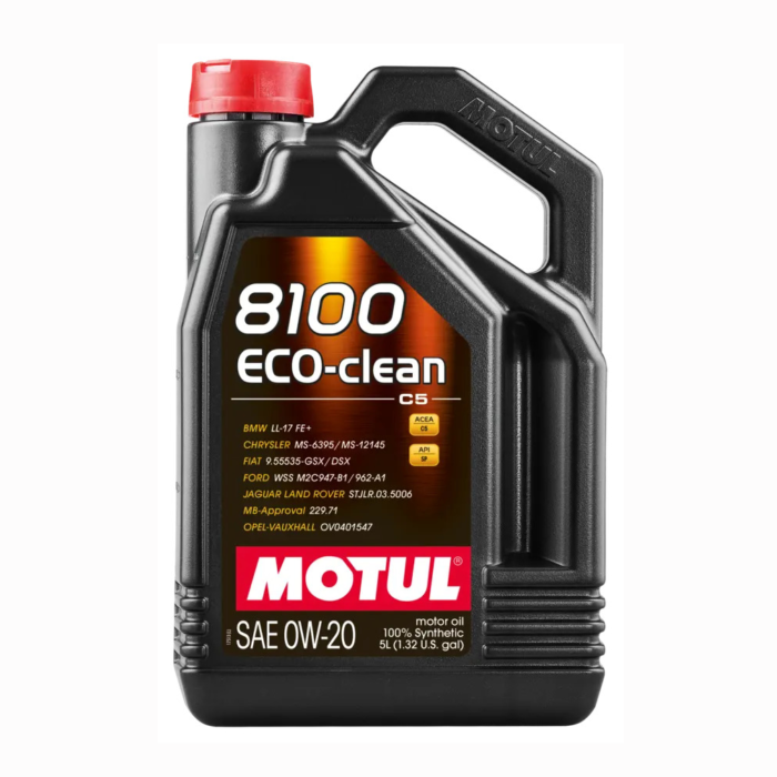 Motul 5L Synthetic Engine Oil 8100 0W20 Eco-Clean - 109961